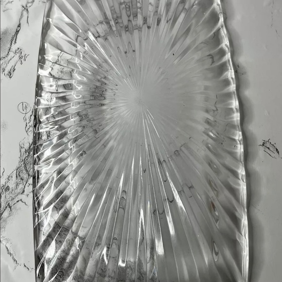Vintage Art Deco Clear Glass 9” - Picture 5 of 5
